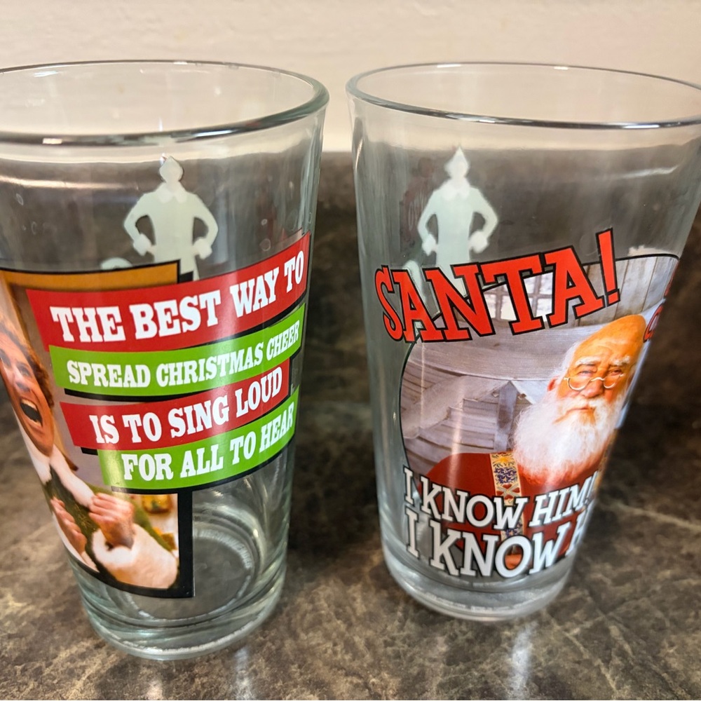 Elf Movie Quote Glass Set